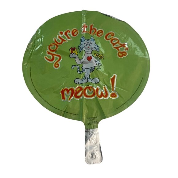 17 3/4 inch balloon You’re the cats meow 1992 Kaleidoscope paint wear Green Foil - Picture 1 of 7